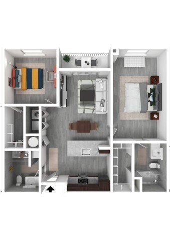 2 Bedroom B - Union Mill