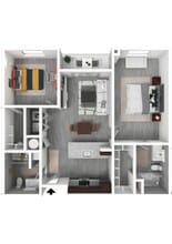 2 Bedroom B - Union Mill