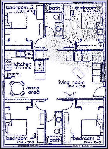 Floorplan - STUDENTS ONLY - College Square Apartments