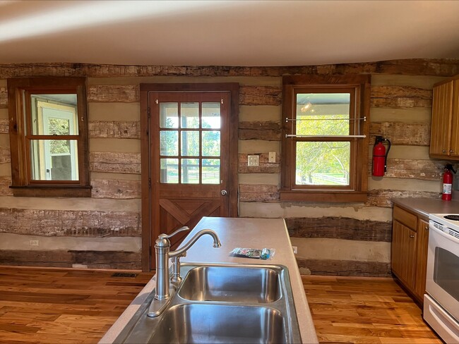 Cabin Looking Down Kitchen Island at the View - 38472 Nixon Rd