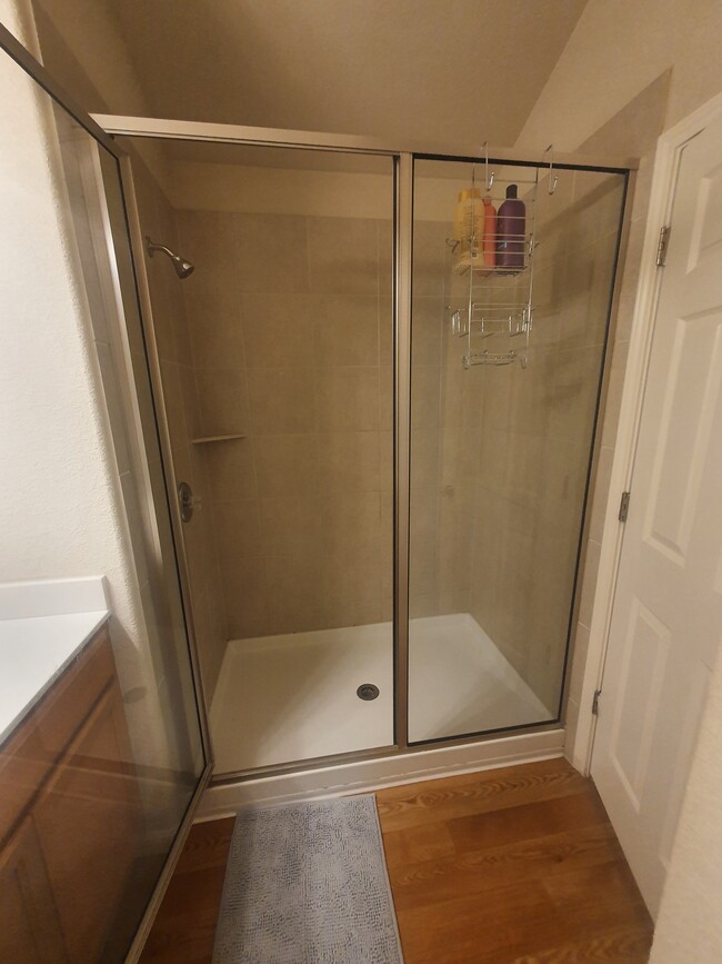 master bathroom shower is wide and spacious for tall or large people - 5800 Needle Nook Ct