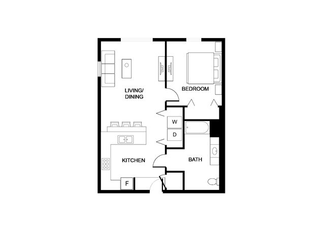 C1 - Un dormitorio 700 pies cuadrados - Riverside Retreat at Federal City – 55+Adults