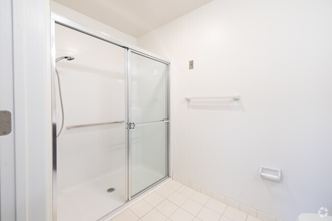 3BR, 2BA - 1,187SF - Primary Bathroom - Hawkins Apartments