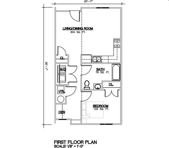 1BR/1BA - 16 Park Apartments