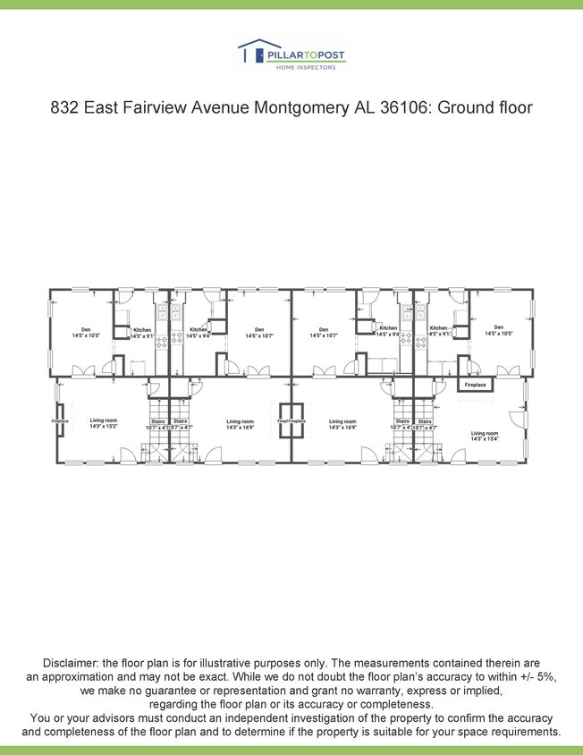 Plano de planta baja - Lebron Townhomes