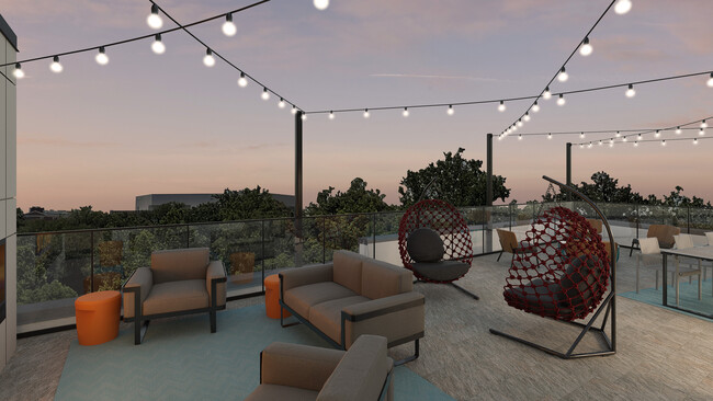 Sunset Rooftop Deck with TV and Firepit - Tempo