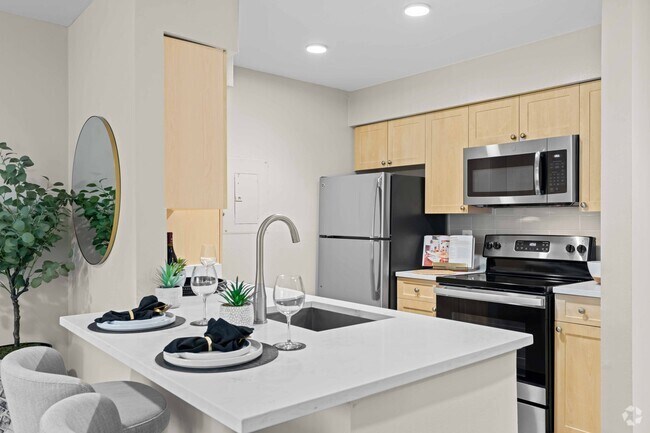 Unidad modelo - 1 habitación, 1 baño - 700 pies cuadrados - Cocina - Arbors on Duke