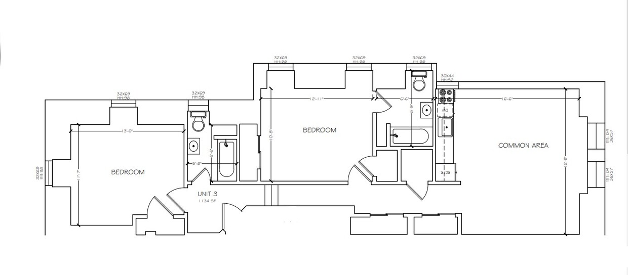 Plano de planta - Campus Apartments