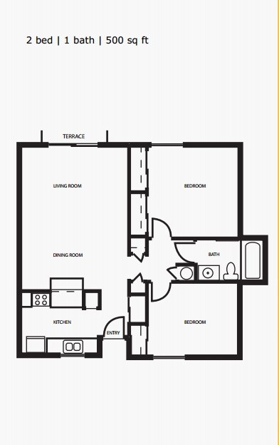 2BR/1BA - Ontario Manor