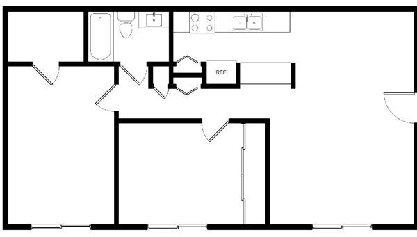 Plano de planta - Butterfly Garden Apartments