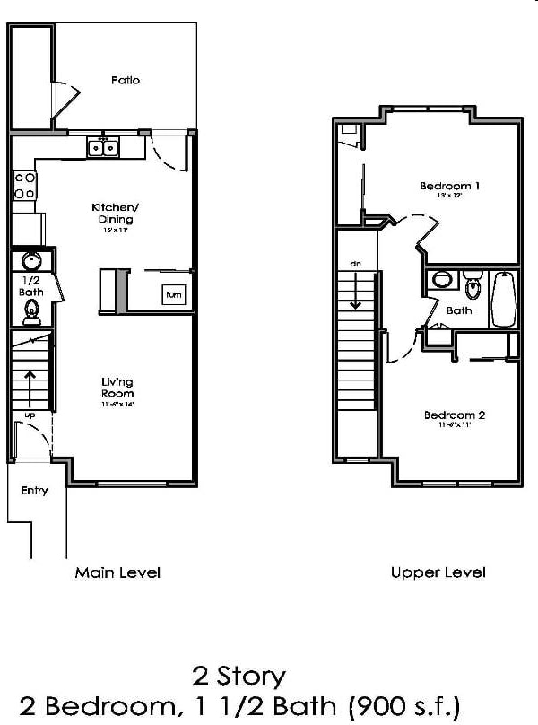 2 storey 2BR/1.5BA - Provincetowne Green