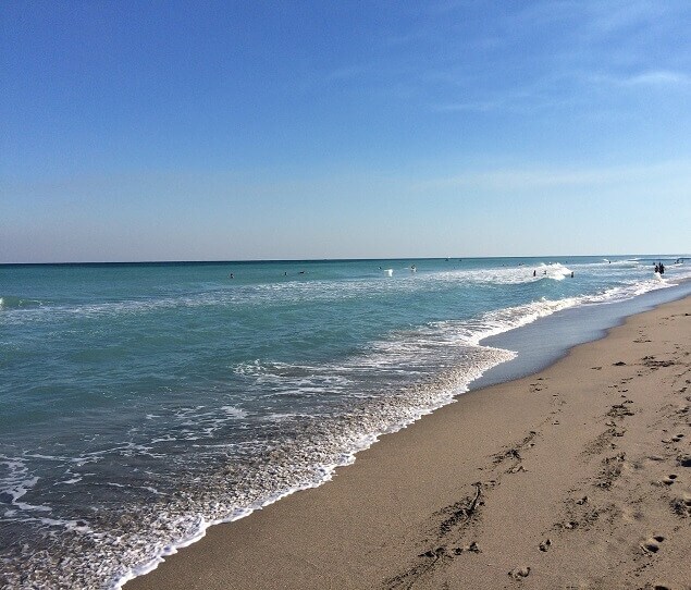 A sunny day at the beach in Boca Raton
