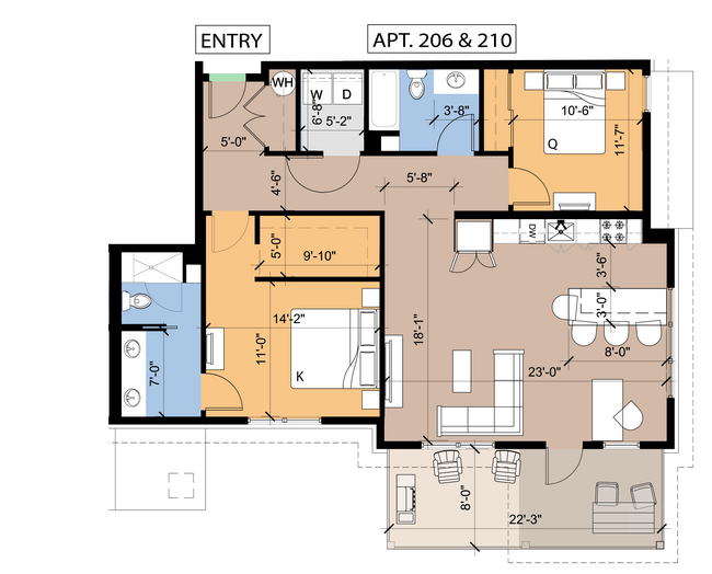 210 Floor Plan - 16500 Boones Ferry Rd