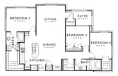 3BR 2BA (1409 SF)