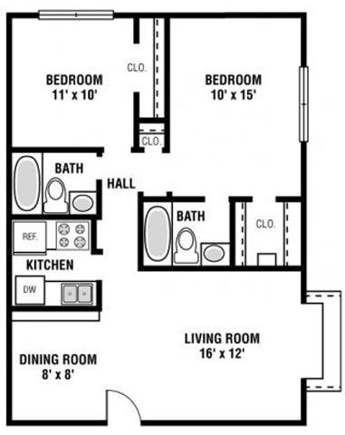 2BR/2BA - Mesquite Square