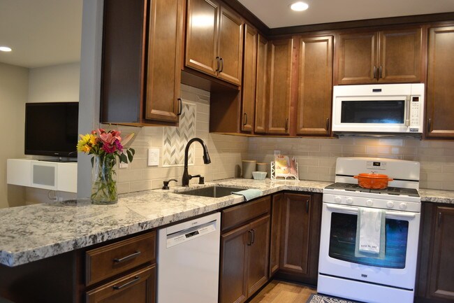 Large undermount sink and custom backsplash - 1320 Alessandro Dr