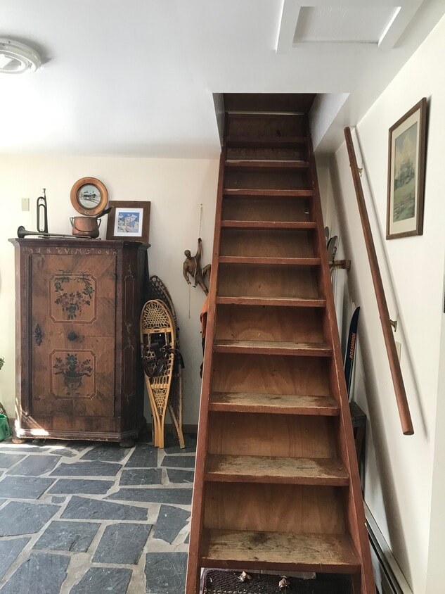 Stairs to the apt - 657 Maple Hill Rd