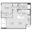 1BR 1BA (A5 - 862 SF)