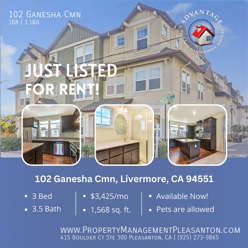 102 Ganesha Cmn, Livermore, CA 94551 Condo for Rent in Livermore, CA