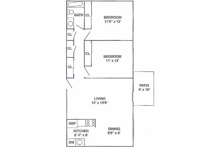 2HAB/1BA - Edgemont Terrace Apartments