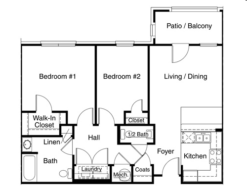 2BR/1.5BA - The Cottages at Great Bridge