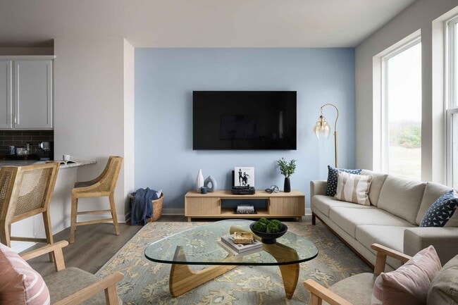 Bright living area with oversized windows, designer finishes - 1421 Lithium Ln