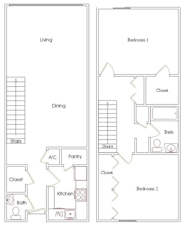 2BR/1.5BA - River Road Apartments