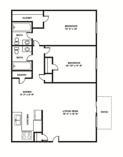 2-2B 90 metros cuadrados.JPG - Sedona Ranch Apartments