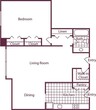 1 Bedroom, 1 Bath 905 SF A7
