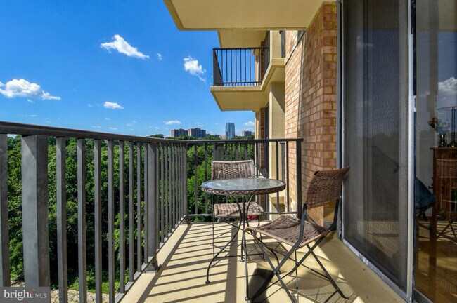 Balcony overlooking Pool and Greenery - 4600 S Four Mile Run Dr