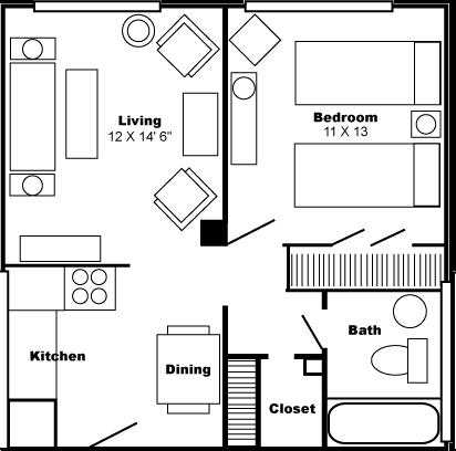 1BR/1BA - Phillip Benjamin Tower