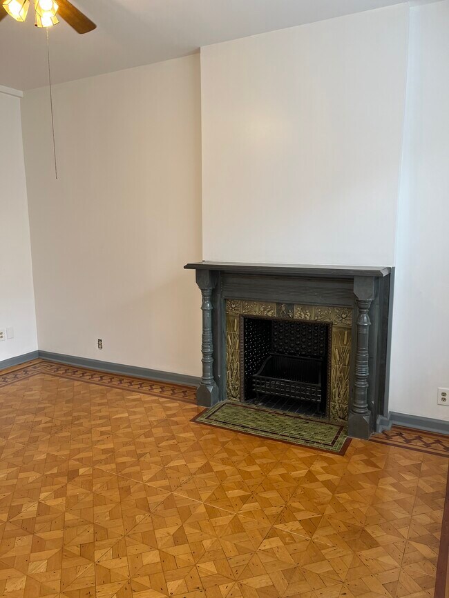 Ornamental fire place - 43 First Street, Albany NY, USA