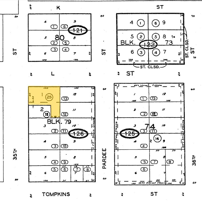 Mapa de la parcela - 3505 L St