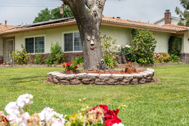 Beautiful landscape of a ranch home in Rialto.