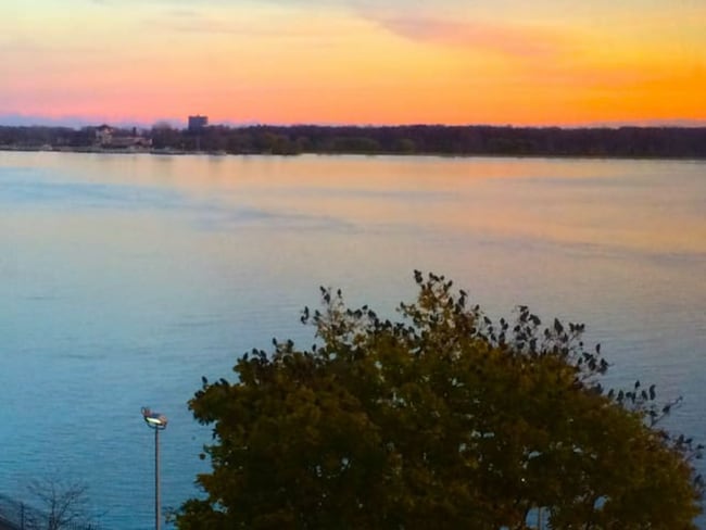 Breathtaking View from the big window overlooking Detroit Yacht Club - 8200 E Jefferson Ave