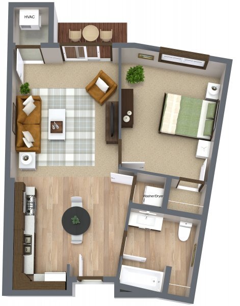 1 cama Estilo A - Timberline Heights