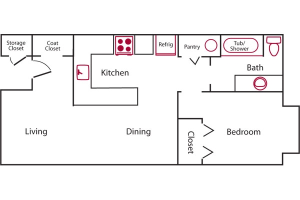 1BR/1BA - Rose Park Senior Apartments