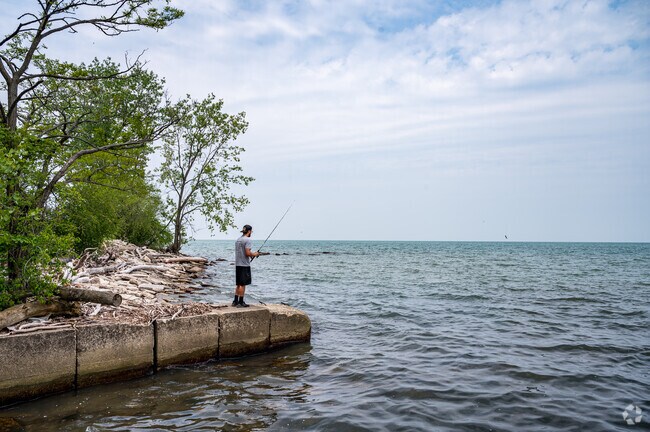 Bay Village locals enjoy fishing in Lake Erie.