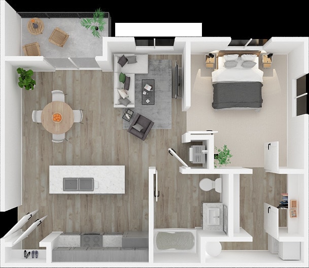 820 Sq Ft - Columbia River Walk