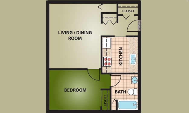 1BR/1BA - C. J. McLin Sr. Apartments