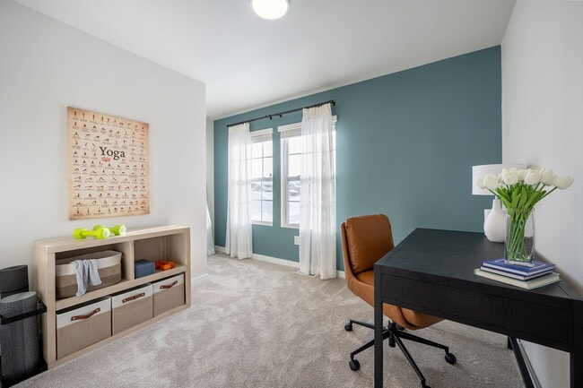 A flexible home office or bedroom space designed to fit your day, whether you’re working, creating, or winding down. - Liv East Bay