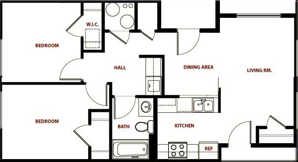 2HAB/1BA - Brookside Park Apartments