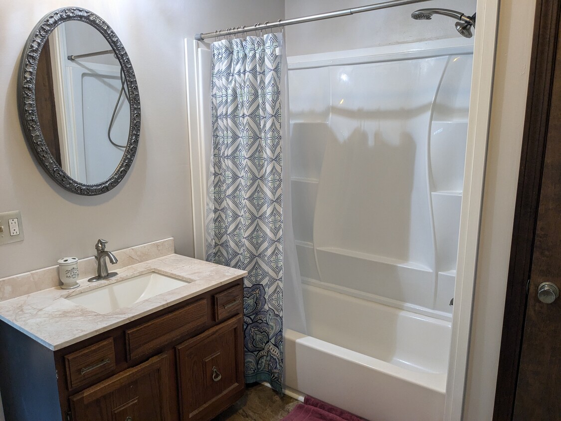 full size tub and shower with duel shower heads - 15 Amber Ct