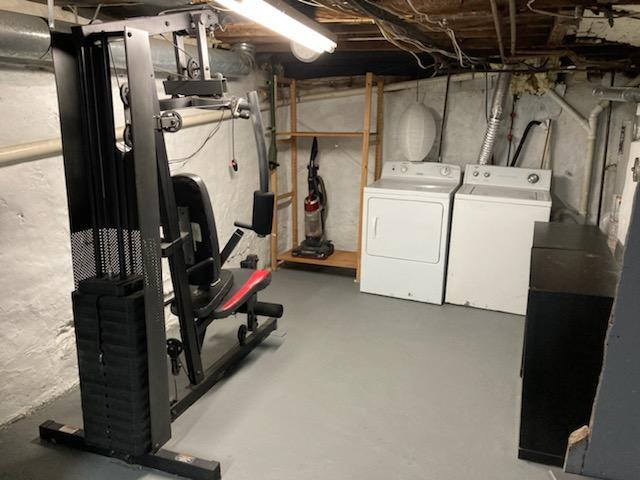 included washer, dryer and weights system - 1044 N Lawrence St