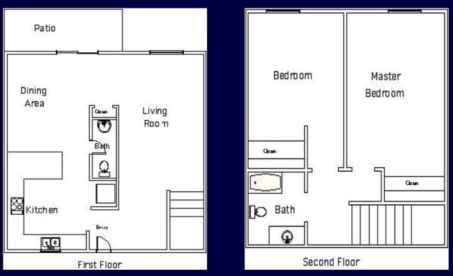 2BR/1.5BA Townhomes - Menclair Apartments