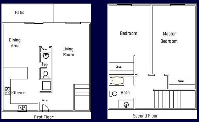 2HAB/1.5BA - Casas adosadas - Menclair Apartments