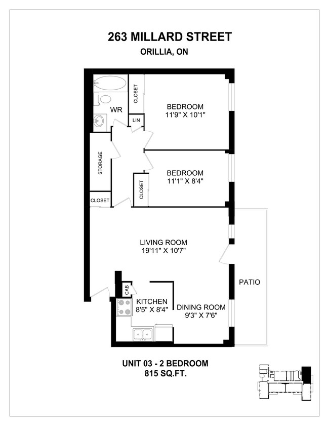 Plan d'étage - 263 Millard St