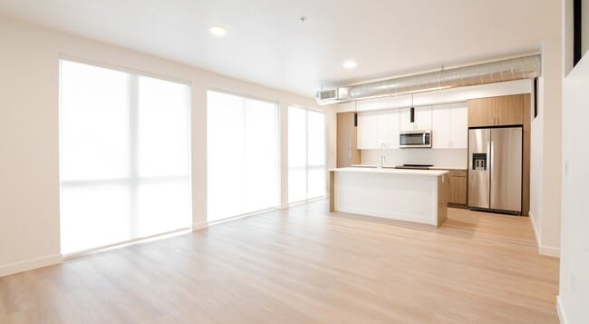 James 2-Bed Apartment Living and Kitchen - Dixon Place