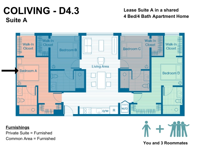 D4.3 - Bedroom A- Furnished - X Denver