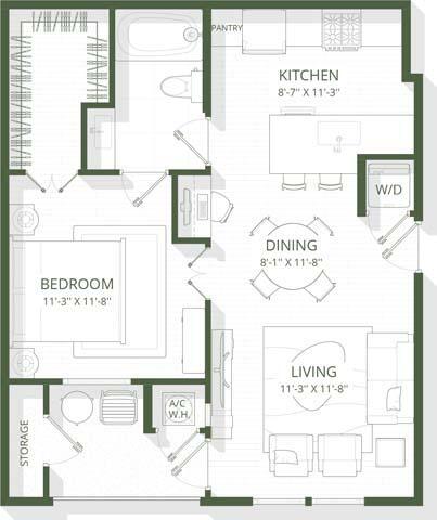 Plano de planta - The Clayton